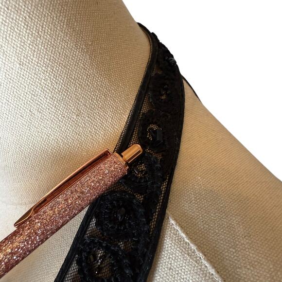 Interlude USA Beaded Halter Bubble Hem Dress Black / Nude size Small - Picture 6 of 10